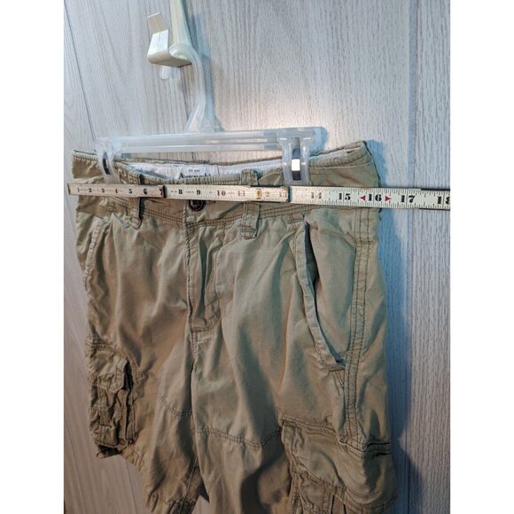 Abercrombie & Fitch Cargo Shorts Mens 28 Tan Khaki Military Paratrooper Preppy - Picture 4 of 6